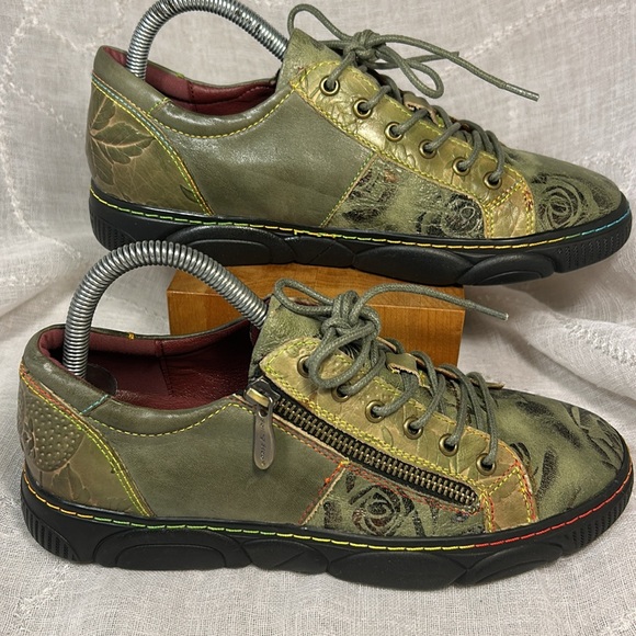 NWOT L’Artiste leather lace up zipper loafers - Picture 4 of 16